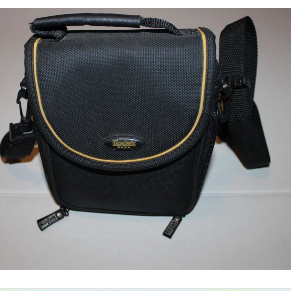 Kodak Gear Black Nylon Camera Bag Adjustable Removable Strap 7 x 6 x 3